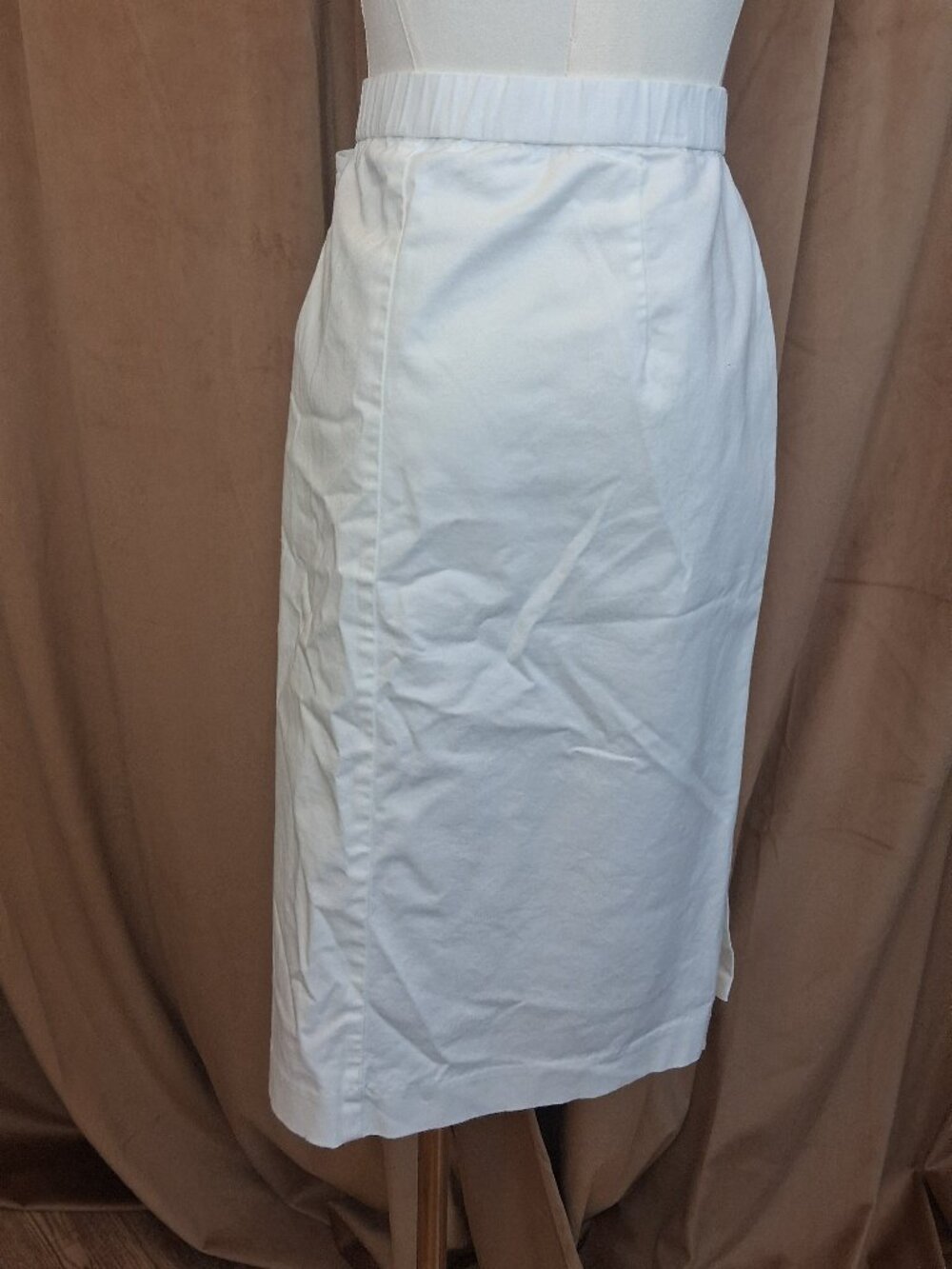 Joan Rivers White Stretch Lined Pencil Skirt Size L